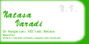 natasa varadi business card